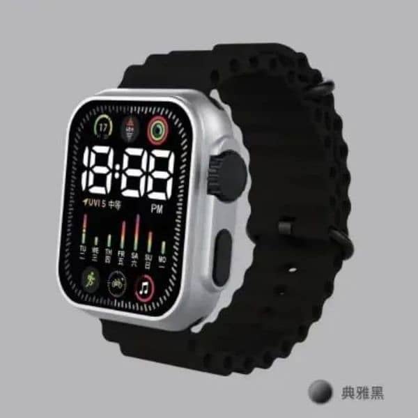 Unisex waterproof Digital Display watch 1 pice, square case 0