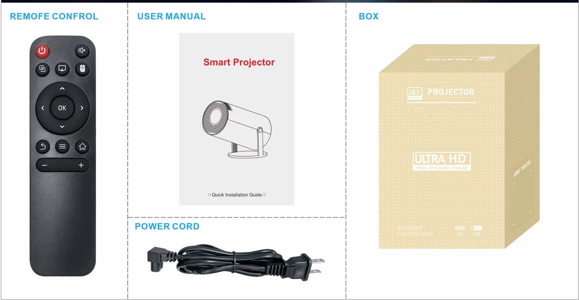 HY300 Pro Projector Digital Android Projector WiFi Bluetooth 1