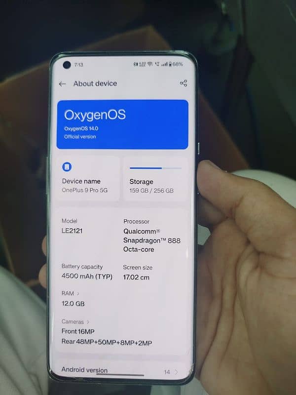 OnePlus 9 pro 5g 12/256 4