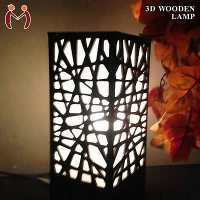 3D lasers Cutting Wooden Lamps ( Stylish And Portable Design )