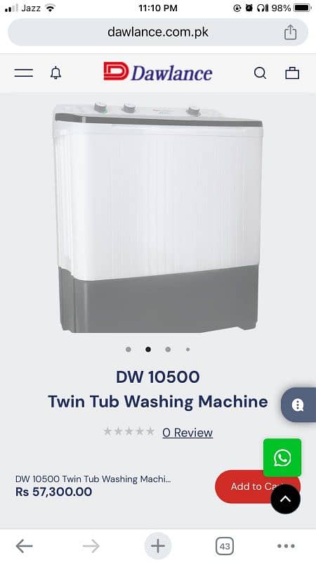 Dawlance 1050 NEW washing machine and dryer 0