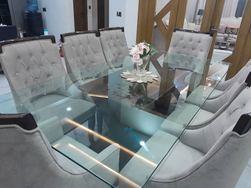 Dining table with eight chairs 1