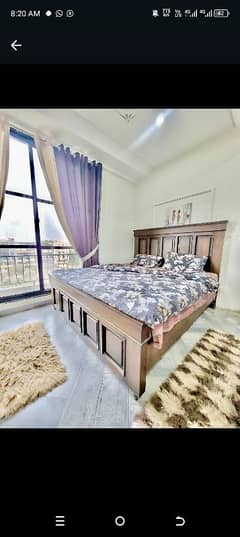 Bed set with side tables and dressing