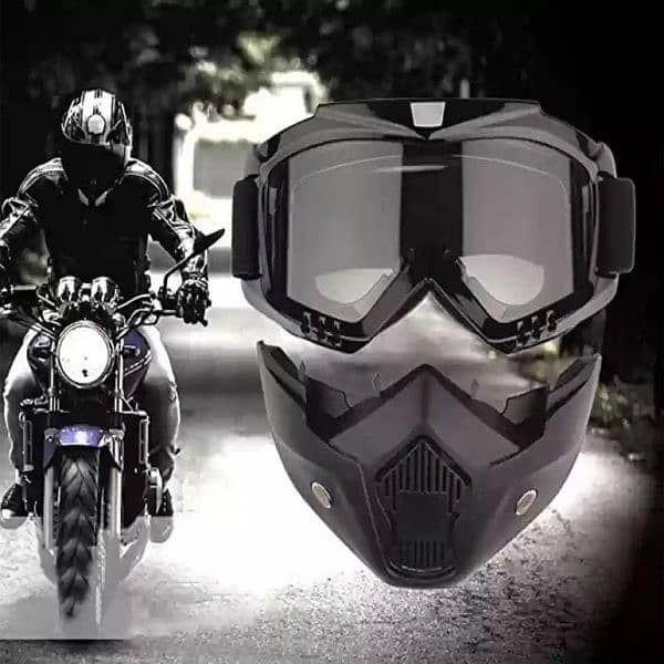 Half Face Motercycle Helmets & Dust proof Glasses ( Stylish & Trendy) 15