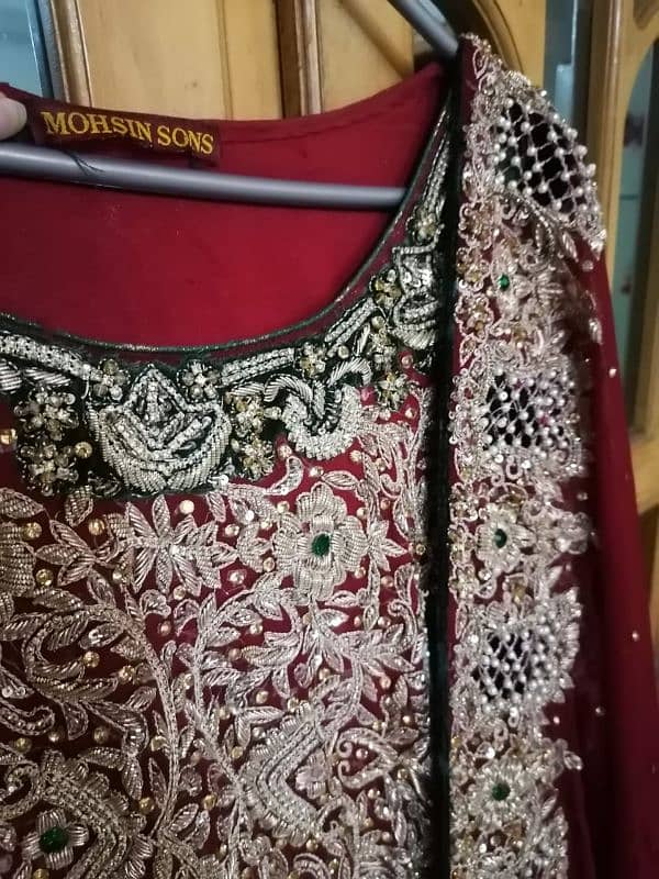 bridal lehnga/ first day dress/ mohsin son's brand/ branded lehnga 4