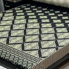 premium cotton printed double bed waterproof mattress cover 1pc