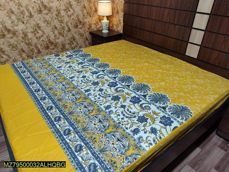 premium cotton printed double bed waterproof mattress cover 1pc 1