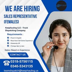 Sales Representative || Sales Job For Females  ( Trucking Dispatch )