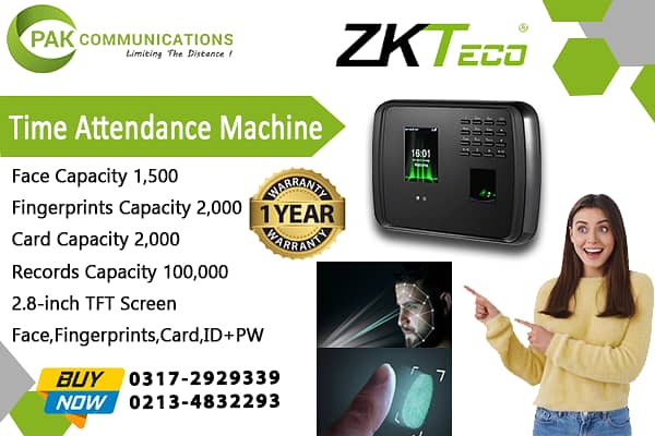 Attendance Machine ZKTeco (Authorized Dealer) 0