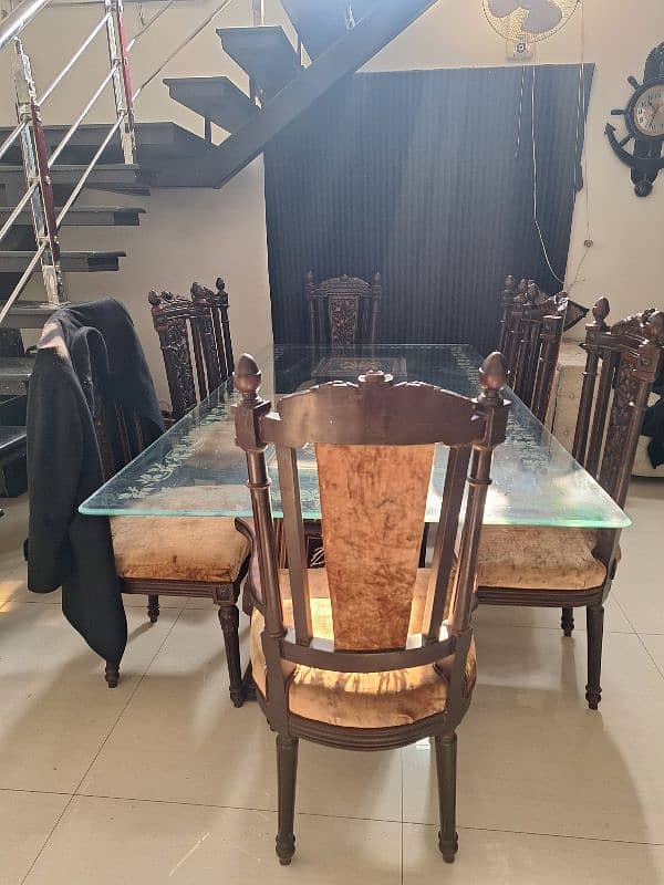 dinning table chinioti full size with glass top 8 chairs 2