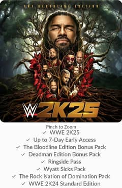 WWE 2K25 Blood Line Edition (Not Disc) Available For PS4/PS5/XBOX