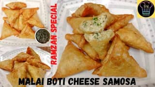 Malai boti cheese samosa