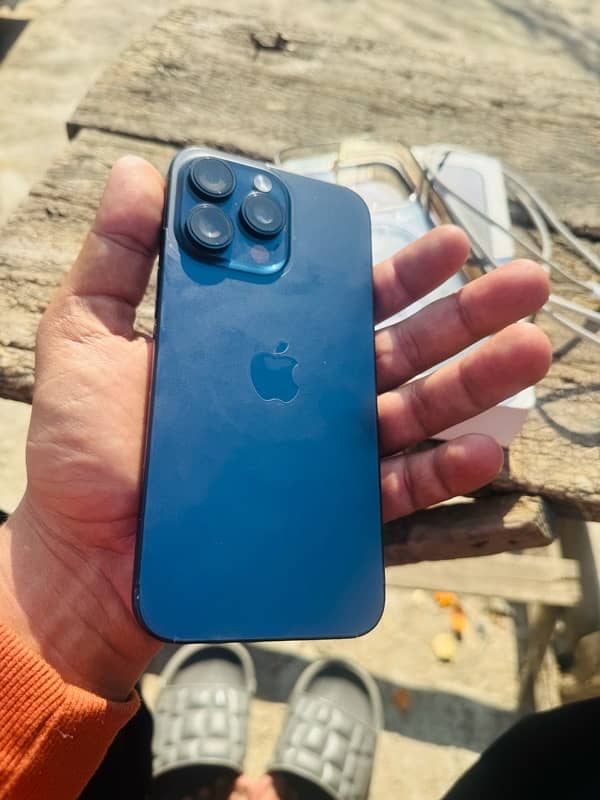 iphone 15 pro max 256gb jv compelte box blue titanium 5