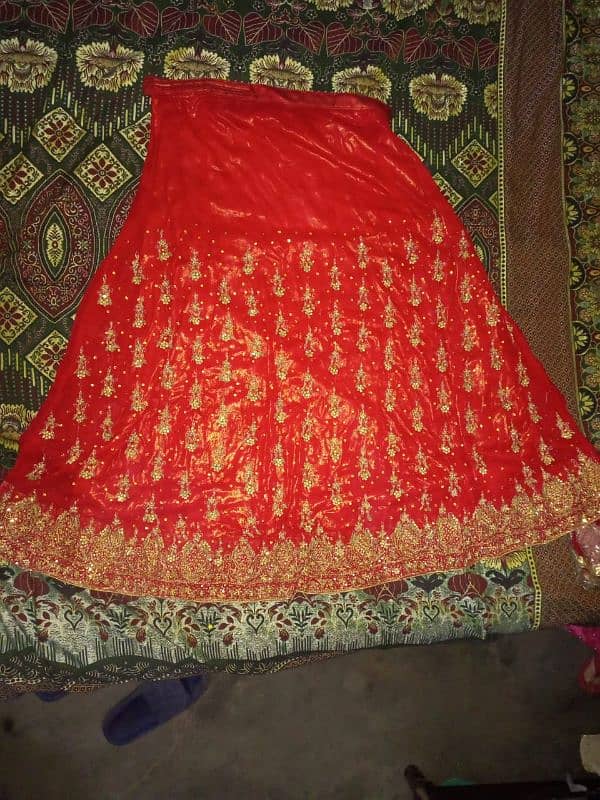 Bridals lehnga beautiful golden work on front shirt 3