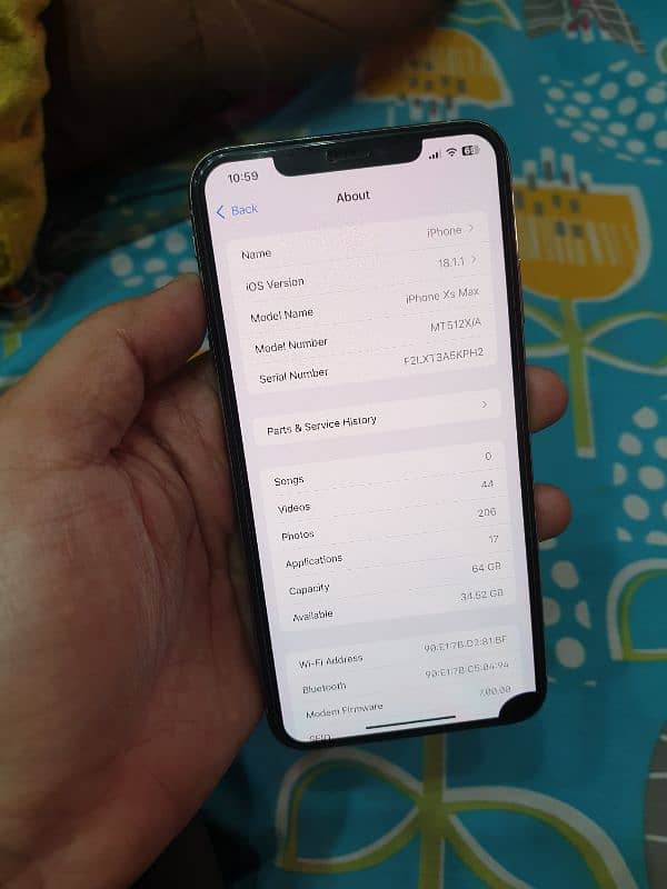 iphone xs max 64gb pta approved. all ok. doted 6