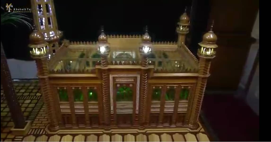 Handmade Wooden Model of Roza Peer Mehar Ali Shah (RA) 0