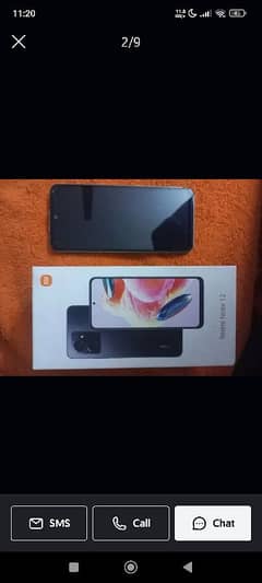 Redmi note 12 with 10/10 condition with box 8/128