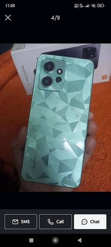 Redmi note 12 with 10/10 condition with box 8/128 3