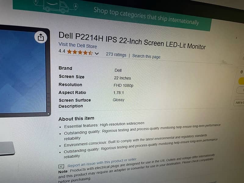 led lit monitor 22 inch 1