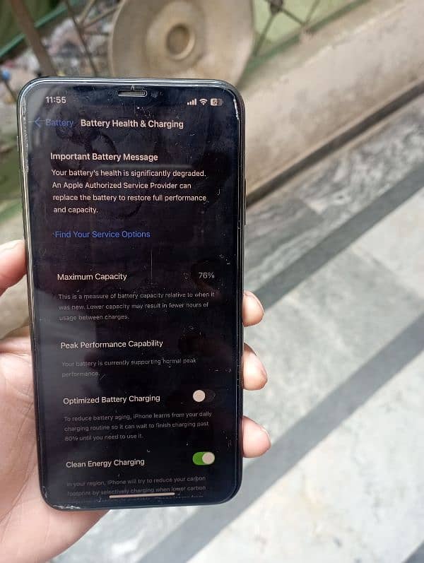 iPhone xsmax condition 10/9 64gb back brake face id in glitch 5