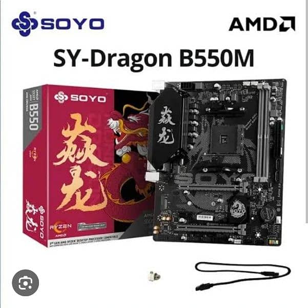 B550m soyo with Ryzen 5 5600 only. 2