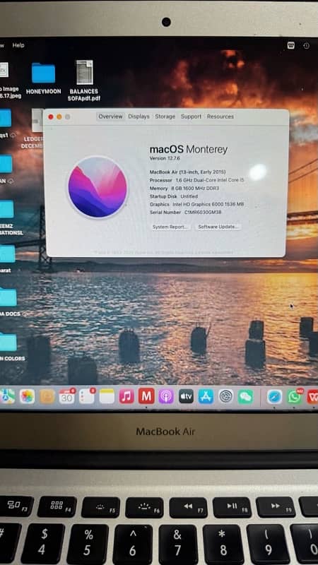 MACBOOK AIR 2013 USED 8/256 GB 2