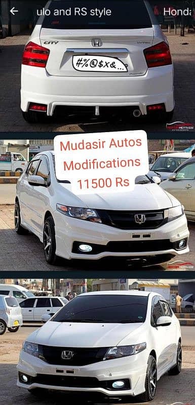 Civic body kit,spoiler,bumper lip, modification kit 7