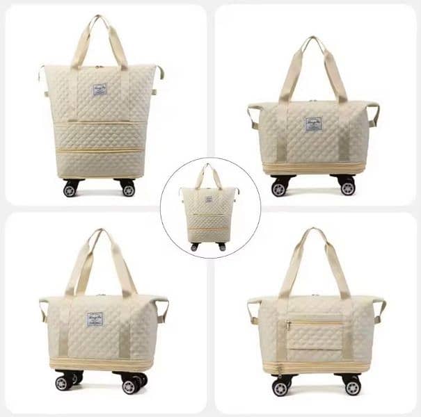 Wheel Rolling Bag Waterproof Parashoot Material   Back Pocket 7