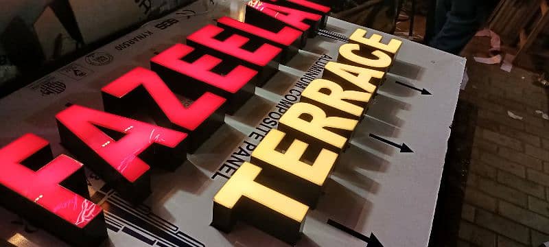 3d sign boards , Neon Signs , Acrylic broachers stands and boxes 1