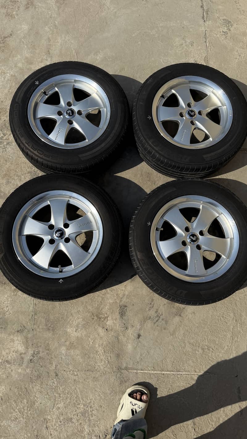 15 inch Alloy rims and tyres for sale 0