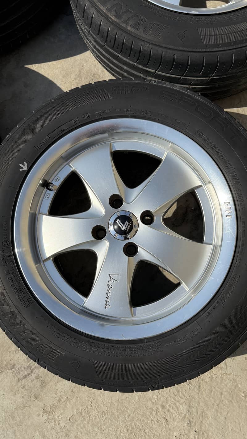 15 inch Alloy rims and tyres for sale 3