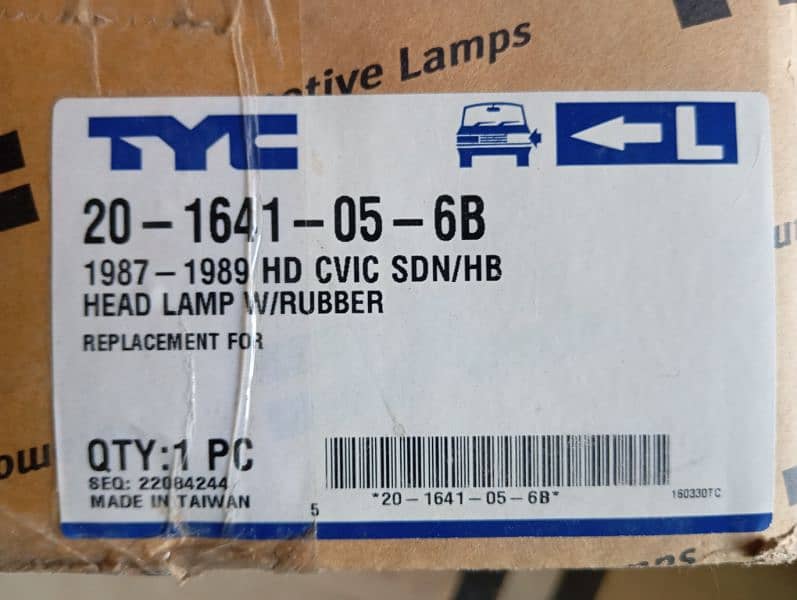 headlights HONDA CIVIC 1988-89 BRAND NEW 2