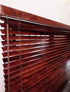 window blinds wooden