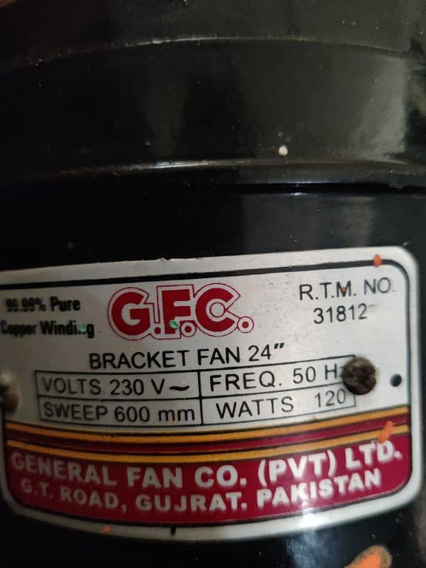 G. F. C BRACKET FAN 24 2