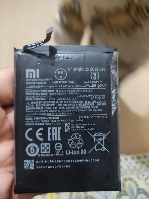 Redmi Note 9S Original Battery BN 55 0