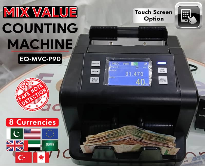 bank note currency cash counting machine wth basic fake note detectio 0