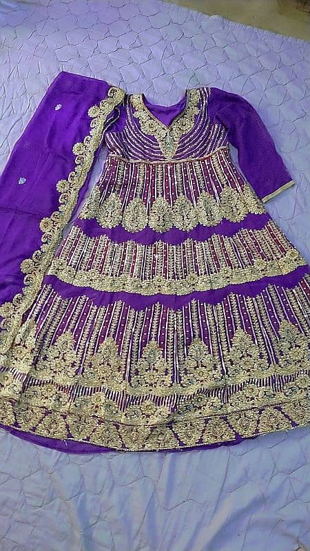 Airline frock full heavy embroidery work shirt and dupatta 0