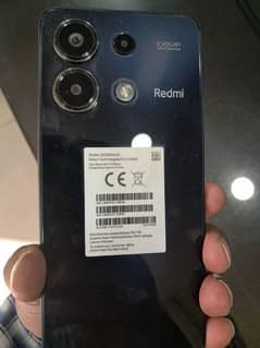 Redmi Note 13 for sale with box, original charger and warranty card.