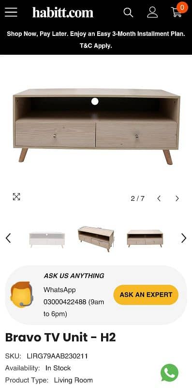 Habitt TV Unit + Organizer 0