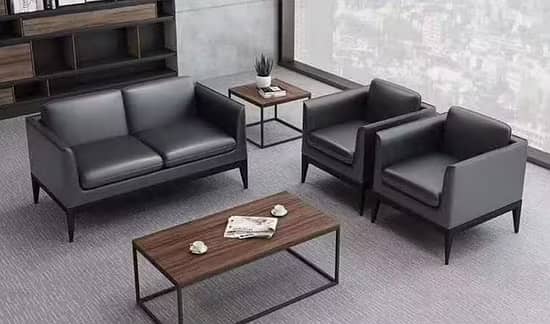 Office Sofa Set - Wooden Sofa - L Shape Sofa - Leather Office Sofa 3