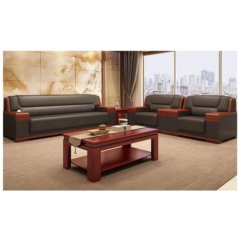 Office Sofa Set - Wooden Sofa - L Shape Sofa - Leather Office Sofa 13