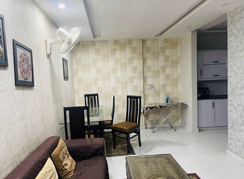 1 BADROOM FULLY FURNISED APARTMENT FOR RENT IN SECTOR D BAHRIA TOWN LAHORE 1