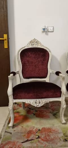 Two Maroon chairs