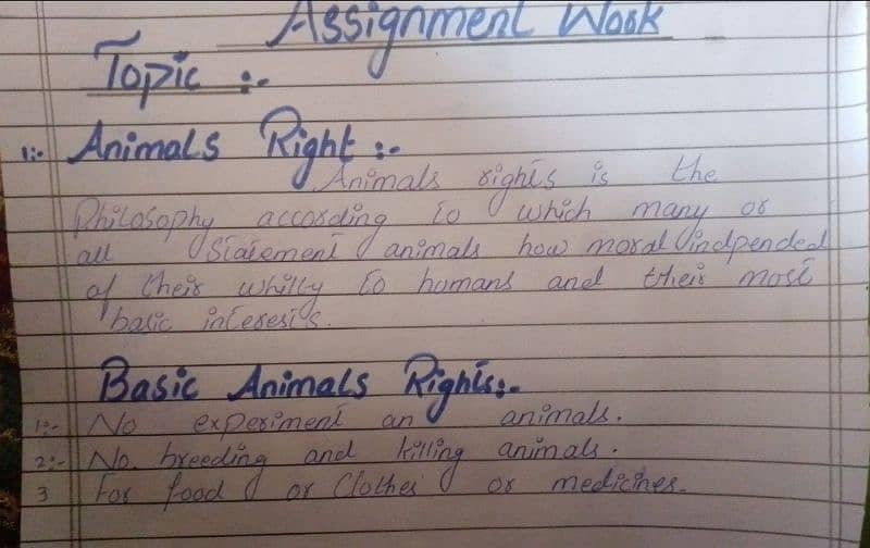 hand writing assignment work 0