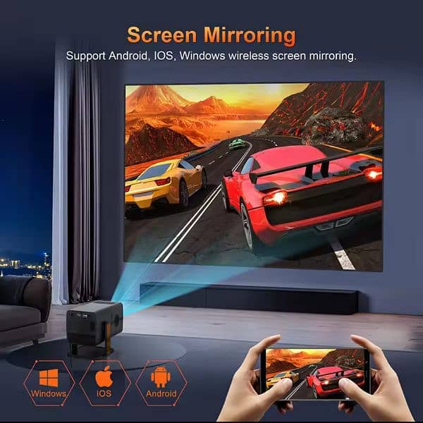 Xnano HM103-A Projector 4K Android 13 Dual WiFi5 300ANSI Amlogic 1080P 4