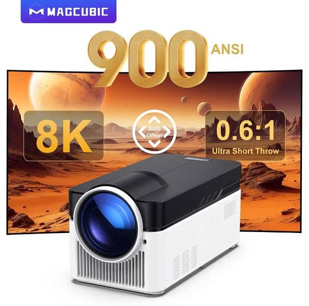 Magcubic HY450 Projector 900ANSI 8K 4K Native 1080P Ultra Short Throw 1