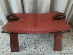 Sheesham Wood Ottoman Stool FootRest Sofa Chair