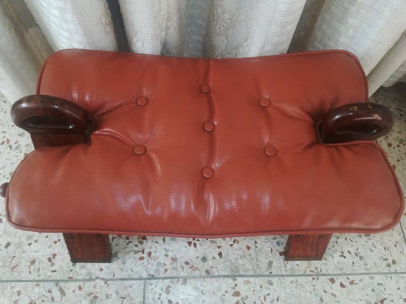 Sheesham Wood Ottoman Stool FootRest Sofa Chair 1