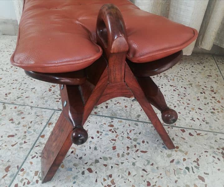 Sheesham Wood Ottoman Stool FootRest Sofa Chair 2