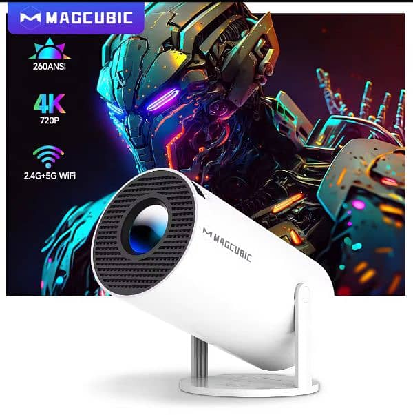 Magcubic Projector Hy300 Pro Android 11 260 ANSI 4K 1280*720P WiFi 6 0